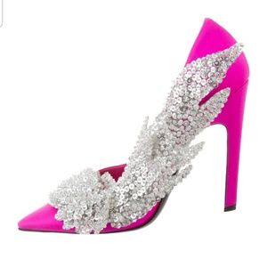 balenciaga crystal heels
